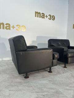 Marco Zanuso Pair of 2 Mid Century Italian Loung Chairs by Zanuso X Artflex 1960s - 3449601