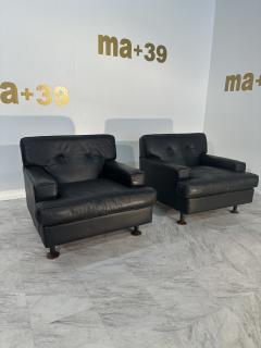 Marco Zanuso Pair of 2 Mid Century Italian Loung Chairs by Zanuso X Artflex 1960s - 3449602