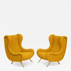 Marco Zanuso Pair of Italian Lounge Chairs In The Style of Marco Zanuso - 4419235