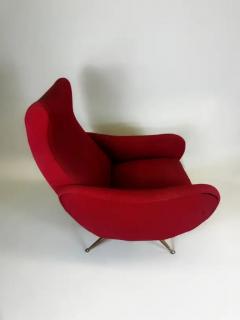 Marco Zanuso Pair of Italian Mid Century Modern Lounge Lady Chairs in Style of Marco Zanuso - 4112131