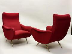 Marco Zanuso Pair of Italian Mid Century Modern Lounge Lady Chairs in Style of Marco Zanuso - 4112203