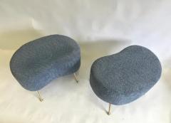 Marco Zanuso Pair of Italian Mid Century Organic Modern Stools attributed to Marco Zanuso - 3673216