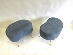 Marco Zanuso Pair of Italian Mid Century Organic Modern Stools attributed to Marco Zanuso - 3673226