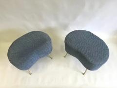 Marco Zanuso Pair of Italian Mid Century Organic Modern Stools attributed to Marco Zanuso - 3673259