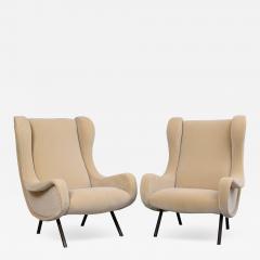 Marco Zanuso Pair of Marco Zanuso Senior Armchairs for Arflex Italy c1950 - 3571236