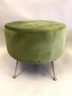 Marco Zanuso Pair of Mid Century Modern Round Stools or Benches Attributed to Marco Zanuso - 2374942