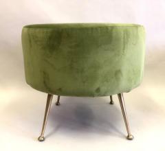 Marco Zanuso Pair of Mid Century Modern Round Stools or Benches Attributed to Marco Zanuso - 2374951