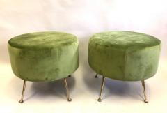 Marco Zanuso Pair of Mid Century Modern Round Stools or Benches Attributed to Marco Zanuso - 2374952