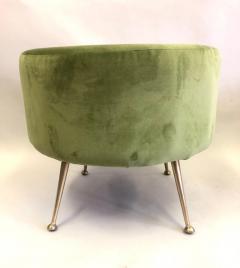 Marco Zanuso Pair of Mid Century Modern Round Stools or Benches Attributed to Marco Zanuso - 2374954