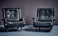 Marco Zanuso Pair of Regent Lounge Chairs by Marco Zanuso for Artflex - 4683498