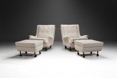 Marco Zanuso Regent Lounge Chairs with Footstools by Marco Zanuso for Arflex Italy 1960s - 3891663