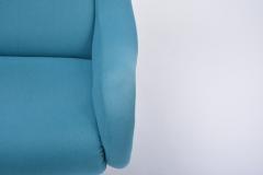 Marco Zanuso Reupholstered Blue Mid Century Modern Marco Zanuso Senior Lounge Chair - 1972710