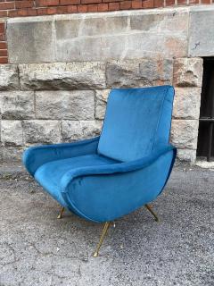 Marco Zanuso SOFT BLUE VELVET LADY CHAIR IN THE MANNER OF MARCO ZANUSO - 3085135