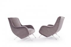 Marco Zanuso Set of Reading Lounge Chairs in Mohair Marco Zanuso Italy 1955 - 1235824