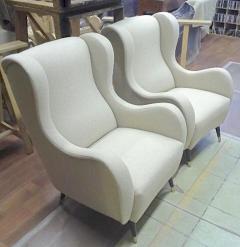 Marco Zanuso Style of Marco zanuso pair of wing lounge chair - 764833