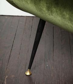 Marco Zanuso Vintage Armchair in the Style of Marco Zanuso in Green Velvet - 1663610