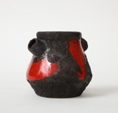 Marei Keramik Red Glazed Fat Lava Vase by Marei Keramic West Germany 1960s - 1937001