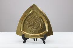 Margaret Gilmour Arts Crafts Glasgow School brass Celtic Interlaced Pin Tray - 4189610