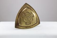Margaret Gilmour Arts Crafts Glasgow School brass Celtic Interlaced Pin Tray - 4189622