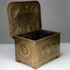 Margaret Gilmour Margaret Gilmour Attri Scottish Arts Crafts brass coal box with thistle detail - 4188752