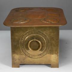 Margaret Gilmour Margaret Gilmour Attri Scottish Arts Crafts brass coal box with thistle detail - 4188756