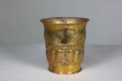 Margaret Gilmour Margaret Gilmour School An Arts Crafts Brass Planter with a Galleon at Sea - 4188407