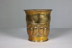 Margaret Gilmour Margaret Gilmour School An Arts Crafts Brass Planter with a Galleon at Sea - 4188408