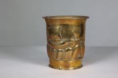 Margaret Gilmour Margaret Gilmour School An Arts Crafts Brass Planter with a Galleon at Sea - 4188409