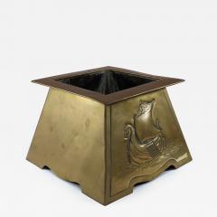 Margaret Gilmour Margaret Gilmour attr An Arts Crafts brass planter depicting a galleon - 4234550