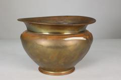 Margaret Gilmour school A Glasgow style brass planter w stylised floral detail - 4189867
