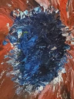 Margaret Milliken Untitled Cosmos Acrylic on Canvas by Margaret Milliken c 1966 Large 84 x 54  - 4348714