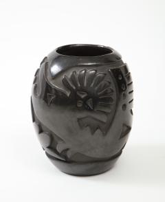 Margaret Tafoya Margaret Tafoya Pueblo Carved Black Pottery Vase - 2529316