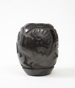 Margaret Tafoya Margaret Tafoya Pueblo Carved Black Pottery Vase - 2529317