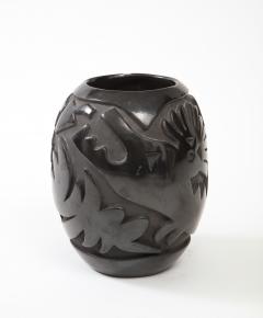 Margaret Tafoya Margaret Tafoya Pueblo Carved Black Pottery Vase - 2529319