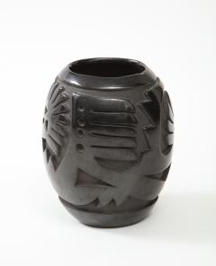 Margaret Tafoya Margaret Tafoya Pueblo Carved Black Pottery Vase - 2529320