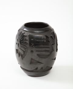 Margaret Tafoya Margaret Tafoya Pueblo Carved Black Pottery Vase - 2529321