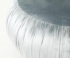 Marge Carson Marge Carson Iceberg Blue Velvet Pouf - 4477013