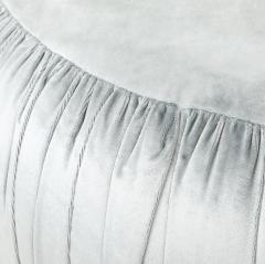 Marge Carson Marge Carson Iceberg Blue Velvet Pouf - 4477014