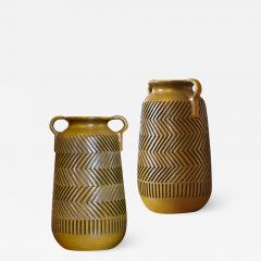 Mari Simmulsson Striking Pair of Zig Zag Floor Vases by Mari Simmulson for Upsala Ekeby - 1486218