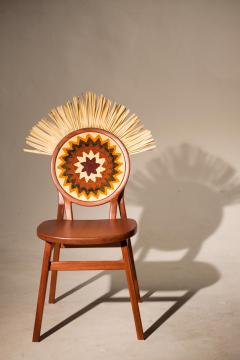 Maria Fernanda Paes de Barros Cocar Chair with headdress in Cabre va wood With artisans from Brazil - 3234449