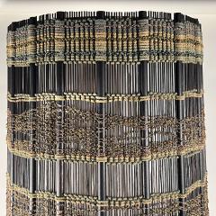 Maria Kipp Monumental Glazed Ceramic Lamp with Rare Woven Shade by Maria Kipp - 3849188