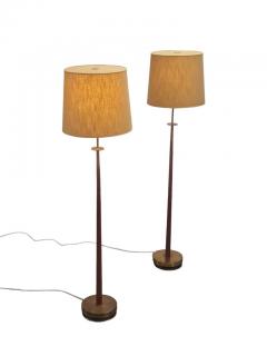 Maria Lindeman A Pair of Bass Teak Floor Lamps Attributed to Maria Lindeman Idman 1950s - 3986869