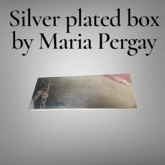 Maria Pergay 1970s Silver plated Belt series decorative box by Maria Pergay - 4421182