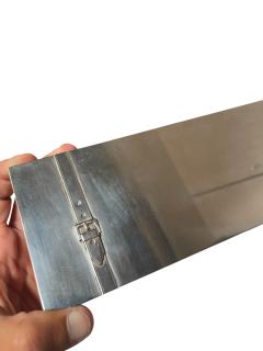 Maria Pergay 1970s Silver plated Belt series decorative box by Maria Pergay - 4421188