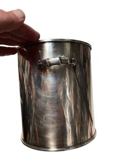Maria Pergay 1970s Silver plated ice bucket by Maria Pergay - 4560578