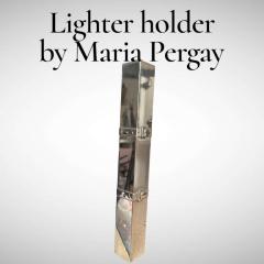 Maria Pergay 1970s belt serie silver plated lighter holder by Maria Pergay - 4421175