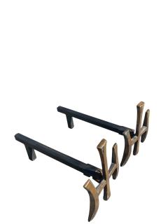 Maria Pergay 1970s bronze andirons in the style of Maria Pergay - 4512967