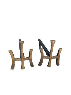 Maria Pergay 1970s bronze andirons in the style of Maria Pergay - 4512971