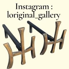 Maria Pergay 1970s bronze andirons in the style of Maria Pergay - 4512972