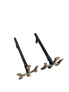 Maria Pergay 1970s bronze andirons in the style of Maria Pergay - 4512974